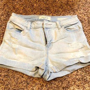 PacSun Super Stretch Shortie Light Wash Denim